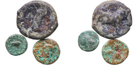 Greece (ancient) 3rd - 1st Centuries BC AE Coinage (Lot with 3 coins) Bronze VF
