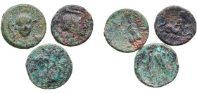 Greece (ancient) 3rd - 1st Centuries BC AE Coinage (Lot with 3 coins) Bronze VF