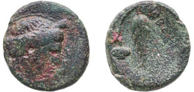 Greece (ancient) Metapontion Lucania 425 BC - 350 BC AE (Demeter, Grain ear & Poppy head) Bronze 5.74g VF HN Italy 1640