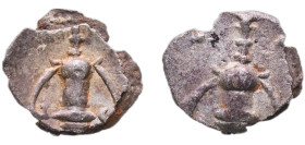 Greece (ancient) Tarentum Calabria 3rd Century BC AR Obol (Kantharos) Silver 0.21g VF Damage