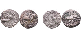 India (ancient) Indo-Scythian Kingdom 1st Century BC - 1st Century AD AR Coinage (Lot with 2 coins) Silver VF