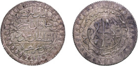 Algeria Regency of Algiers Ottoman Empire AH 1243 (1828) 2 Budju (Zudj Budju) - Mahmud II Silver (.850) 19.82g XF KM 75
