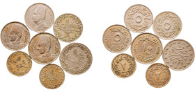 Egypt 19th - 20th Centuries Coinage (Lot with 7 coins) XF