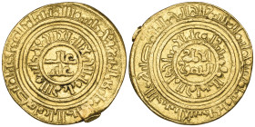 Fatimid, al-Amir (495-524h), dinar, al-Iskandariya 502h, 4.92g (Nicol 2446), traces of mount left on edge, some ink marks on obverse, about very fine,...