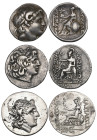 Kings of Thrace, Lysimachos (306-281 BC), tetradrachm, Lampsakos, deified head of Alexander the Great right, rev., Athena seated left holding Nike; 16...