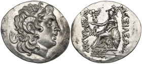 Kings of Thrace, Lysimachos (306-281 BC), posthumous tetradrachm, Byzantium, deified head of Alexander the Great right, rev., Athena seated left holdi...