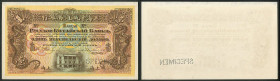 China, Russo-Chinese Bank, Shanghai, 1 Mexican dollar, reverse uniface specimen, 1909 issue, building bottom centre, brown, yellow and multicoloured (...