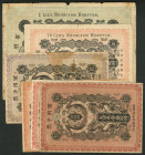 Japan, Military Currency, 1918 Occupation of Siberia, 50 sen and 1 yen, together with 1904 Russo-Japanese War, 10 sen (3) and 50 sen (Pick M1a, M1b(2)...