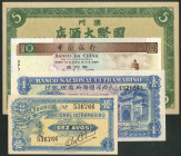 Macau, A small group in good condition, comprising: Banco Nacional Ultramarino, 10 avos (1942), #536766; 1 pataca, 16th November 1945; a 1940’s cash c...