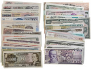 Miscellaneous South American banknotes (85), including Bolivia (4), Peru (8), Chile (3), Uruguay (3), Brazil (19), Ecuador (8), Mexico (10), Argentina...