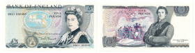 Bank of England, D.H.F. Somerset, Series D £5, with L (for litho) on reverse, no. DN01 000087 (D. B343), uncirculated

Estimate: GBP 300-400