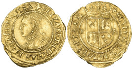 Elizabeth I (1558-1603), Second Issue, halfcrown, m.m. cross crosslet, crowned bust 3F left, rev., crowned shield dividing E R, 1.41g (Brown & Comber ...