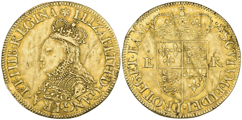 Elizabeth I, Milled Coinage, half-pound, m.m. star (1560-66), crowned bust D lef...