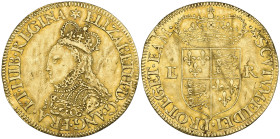 Elizabeth I, Milled Coinage, half-pound, m.m. star (1560-66), crowned bust D left, rev., crowned square-topped shield with E R at sides, 5.48g (Schnei...