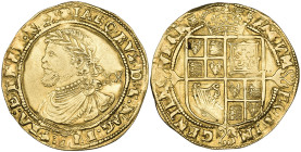 James I, Third Coinage, laurel, m.m. thistle head, third laureate bust left, 8.87g (N. 2113; S. 2638A), with surface scrapes on upper edge of reverse ...