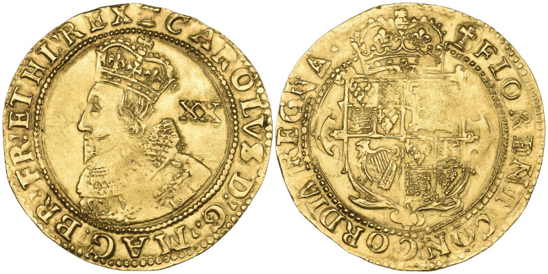 Charles I (1625-49), Tower mint, unite, m.m. cross calvary, Group A, Class II, f...