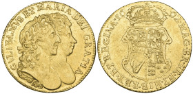 William and Mary, guinea, 1692, conjoined busts right, elephant and castle below, 8.32g (Bull 371; S. 3427), reverse a little weak and with a tiny rim...
