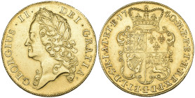George II, intermediate head, two-guineas, 1740/39, rev., crowned and garnished shield (S. 3668), good very fine to extremely fine

Estimate: GBP 30...
