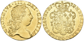 George III, guinea, 1772, third head (S. 3727), practically mint state and with much original mint bloom, rare thus Ex ‘Vigo Bay’ Collection, Glendini...