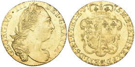 George III, guinea, 1775 (S. 3728), one or two light marks, good extremely fine and almost as struck, in NGC holder graded MS 62

Estimate: GBP 1400...