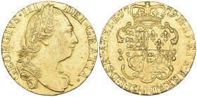 George III, guinea, 1779 (S. 3728), minor rim bruise, good very fine or better

Estimate: GBP 800-1000
