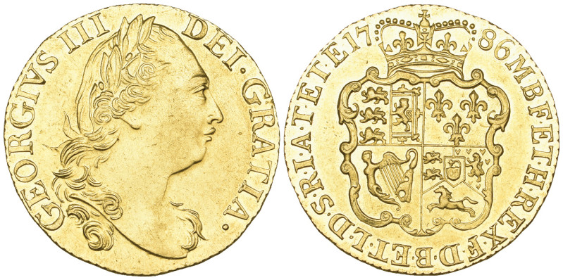 George III, guinea, 1786 (S. 3728), a few surface marks, about extremely fine
...