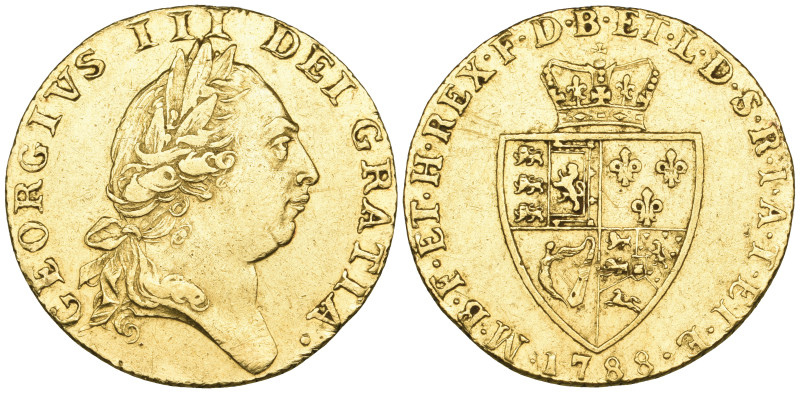 George III, guinea, 1788 (S. 3729), scuffed, good fine

Estimate: GBP 600-800