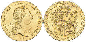 George III, half-guinea, 1764, second head, by Richard Yeo, 4.20g (S. 3732), removed from a ring-mount, has been gilt and with significant surface scr...