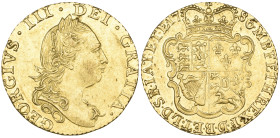 George III, half-guinea, 1786 (S. 3734), about extremely fine, reverse better

Estimate: GBP 600-800