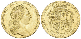 George III, quarter-guinea, 1762 (S. 3741), good very fine

Estimate: GBP 400-600