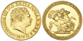 g George III, New Coinage, sovereign, 1818 (S. 3785; Marsh/Hill 2), extremely fine to good extremely fine, in NGC holder graded MS 62

Estimate: GBP...