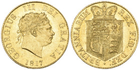 g George III, half-sovereign, 1817, another similar (S. 3786), almost as struck, in NGC holder graded MS 63

Estimate: GBP 1400-1800