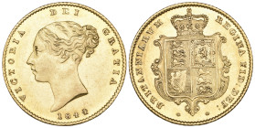 g Victoria, young head, half sovereign, 1844 (S. 3859), about extremely fine, reverse better

Estimate: GBP 400-500