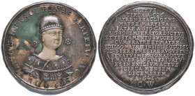 Germany, Heraclonas (Byzantine Emperor, 638-41), silver medal, by Christian Wermuth (from his Imperial Series started in 1694), armoured bust three-qu...