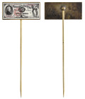U.S.A., a ‘20 dollar banknote’ stickpin, series of 1878, in silver, of good quality 

Estimate: GBP 200-300