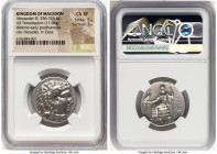 MACEDONIAN KINGDOM. Alexander III the Great (336-323 BC). AR tetradrachm (25mm, 17.04 gm, 12h). NGC Choice XF 5/5 - 3/5. Late lifetime-early posthumou...
