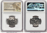 MACEDONIAN KINGDOM. Alexander III the Great (336-323 BC). AR tetradrachm (26mm, 10h). NGC VG. Posthumous issue, Corinth, ca. 310-290 BC. Head of Herac...