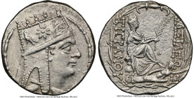 ARMENIAN KINGDOM. Tigranes II the Great (95-56 BC). AR tetradrachm (26mm, 15.42 gm, 11h). NGC AU 5/5 - 2/5, brushed, scratches. Tigranocerta, ca. 80-6...