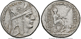 ARMENIAN KINGDOM. Tigranes II the Great (95-56 BC). AR tetradrachm (26mm, 15.26 gm, 12h). NGC Choice XF 4/5 - 2/5, brushed. Tigranocerta, ca. 80-68 BC...