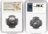 SELEUCID KINGDOM. Seleucus I Nicator (312-281 BC). AR tetradrachm (28mm, 12h). NGC VG. Types of Alexander III the Great of Macedon, Sardis, ca. 282-28...