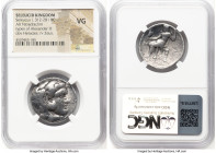 SELEUCID KINGDOM. Seleucus I Nicator (312-281 BC). AR tetradrachm (26mm, 7h). NGC VG. Types of Alexander III the Great of Macedon, Seleuceia on the Ti...