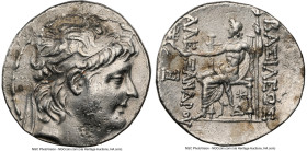 SELEUCID KINGDOM. Alexander II Zabinas (128-122 BC). AR tetradrachm (29mm, 1h). NGC Choice VF. Antioch on the Orontes. Diademed head of Alexander II r...