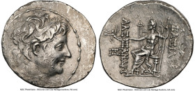 SELEUCID KINGDOM. Alexander II Zabinas (128-122 BC). AR tetradrachm (32mm, 1h). NGC Choice VF. Antioch on the Orontes. Diademed head of Alexander II r...