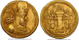 SASANIAN KINGDOM. Shahpur I (AD 240-272). AV dinar (21mm, 7.40 gm, 4h). NGC Choice AU 5/5 - 3/5, brushed. Mint I ("Ctesiphon"), Phase 2, ca. AD 260-27...