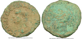 SPAIN. Ercavica. Caligula (AD 37-41). AE as (27mm, 7h). NGC Fine. Military mint in Spain. Struck AD 37-38. C CAESAR AVG GERMANICVS PON M TR POT, bare ...