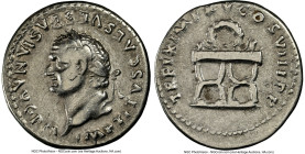Titus, as Augustus (AD 79-81). AR denarius (18mm, 7h). NGC Choice Fine. Rome. AD 80. IMP TITVS CAES VESPASIAN AVG P M, laureate head of Titus left / T...