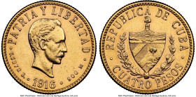 Republic gold 4 Pesos 1916 AU Details (Cleaned) NGC, Philadelphia mint, KM18, Fr-5. HID09801242017 © 2025 Heritage Auctions | All Rights Reserved www....