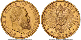 Württemberg. Wilhelm II gold 20 Mark 1897-F MS61 NGC, Stuttgart mint, KM634, J-296, Fr-3876 HID09801242017 © 2025 Heritage Auctions | All Rights Reser...