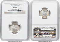 Victoria 6 Pence 1883 MS63 NGC, KM757, S-3912. HID09801242017 © 2025 Heritage Auctions | All Rights Reserved www.HA.com/TexasAuctioneerLicenseNotice