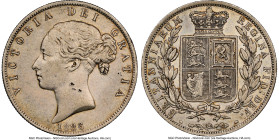 Victoria Pair of Certified 1/2 Crown Issues NGC, 1) 1/2 Crown 1886 AU Details (Obverse Damage), 2) 1/2 Crown 1840 XF Details (Cleaned), KM740, S-3887....
